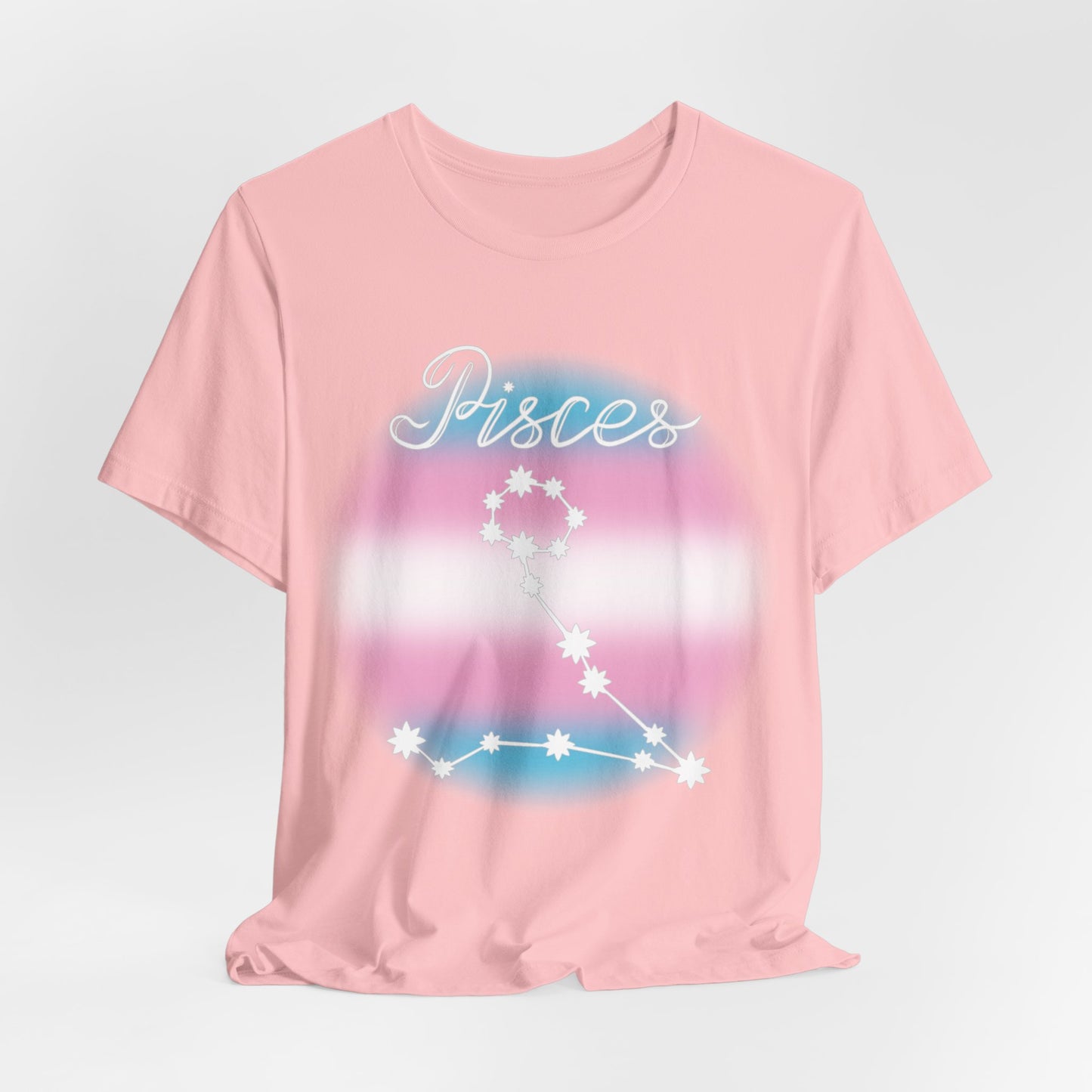 Pisces Constellation T-shirt, Astrology, Transgender Pride Flag
