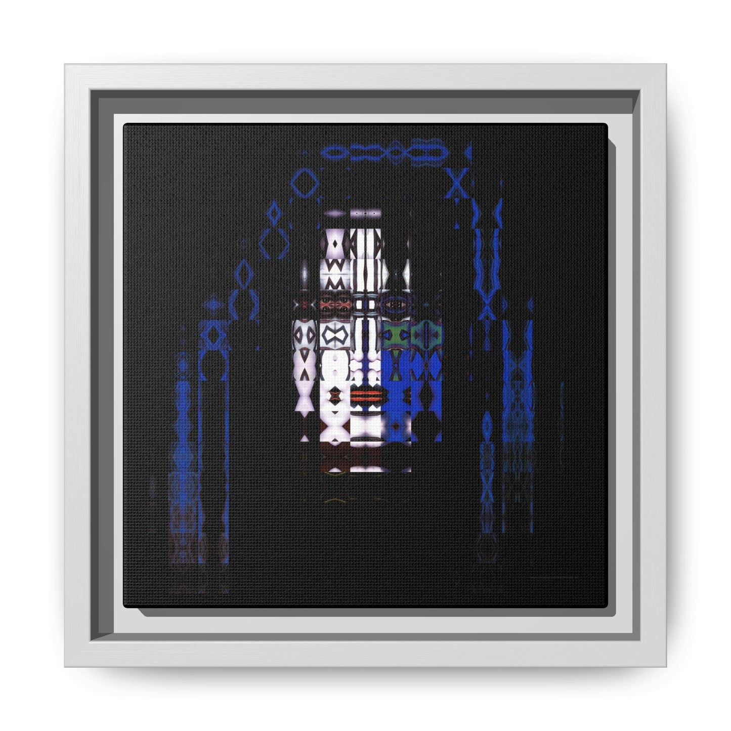 Knights In Satan's Service, SpaceAce Abstract Portrait Collage Art — Matte Canvas, Framed (Multi-color options)