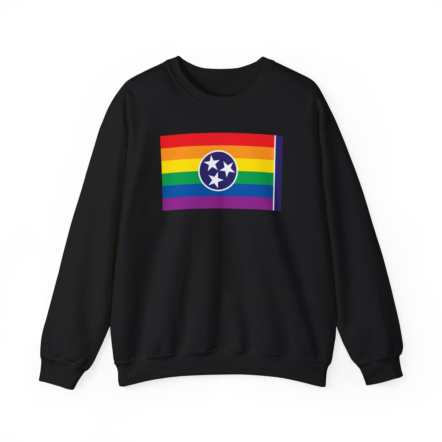 Tennessee Rainbow Pride Flag Unisex Crewneck Sweatshirt—White, Black or Light Pink