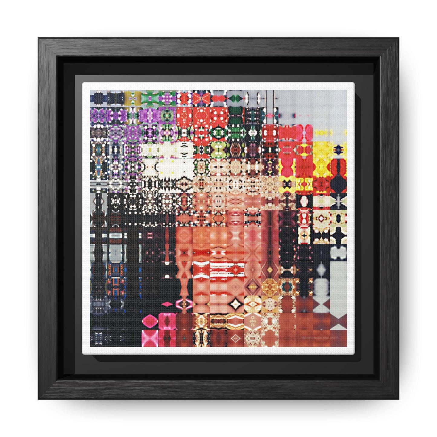 Iconic Guardian of the Margins, Marsha P. Johnson Abstract Portrait Collage Art — Matte Canvas, Framed (Multi-color options)