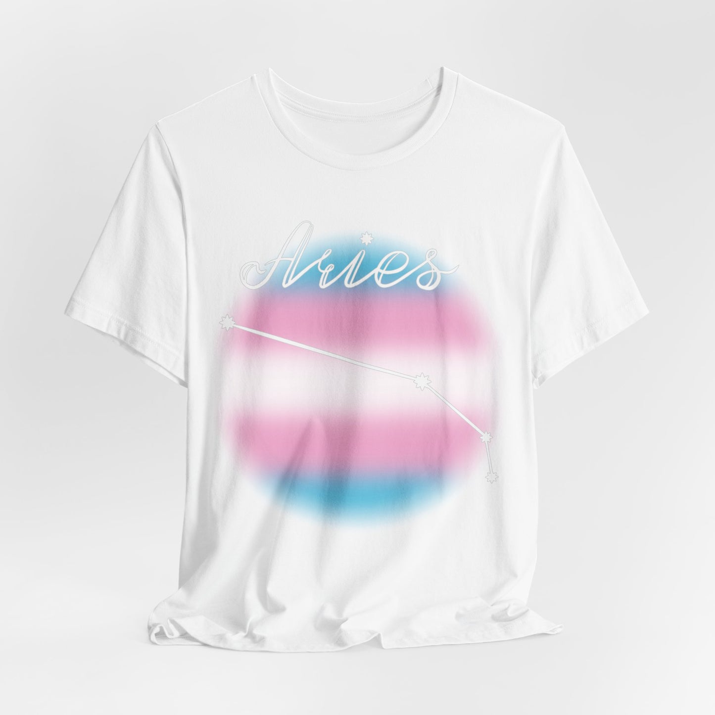 Aries Constellation T-shirt, Astrology, Transgender Pride Flag
