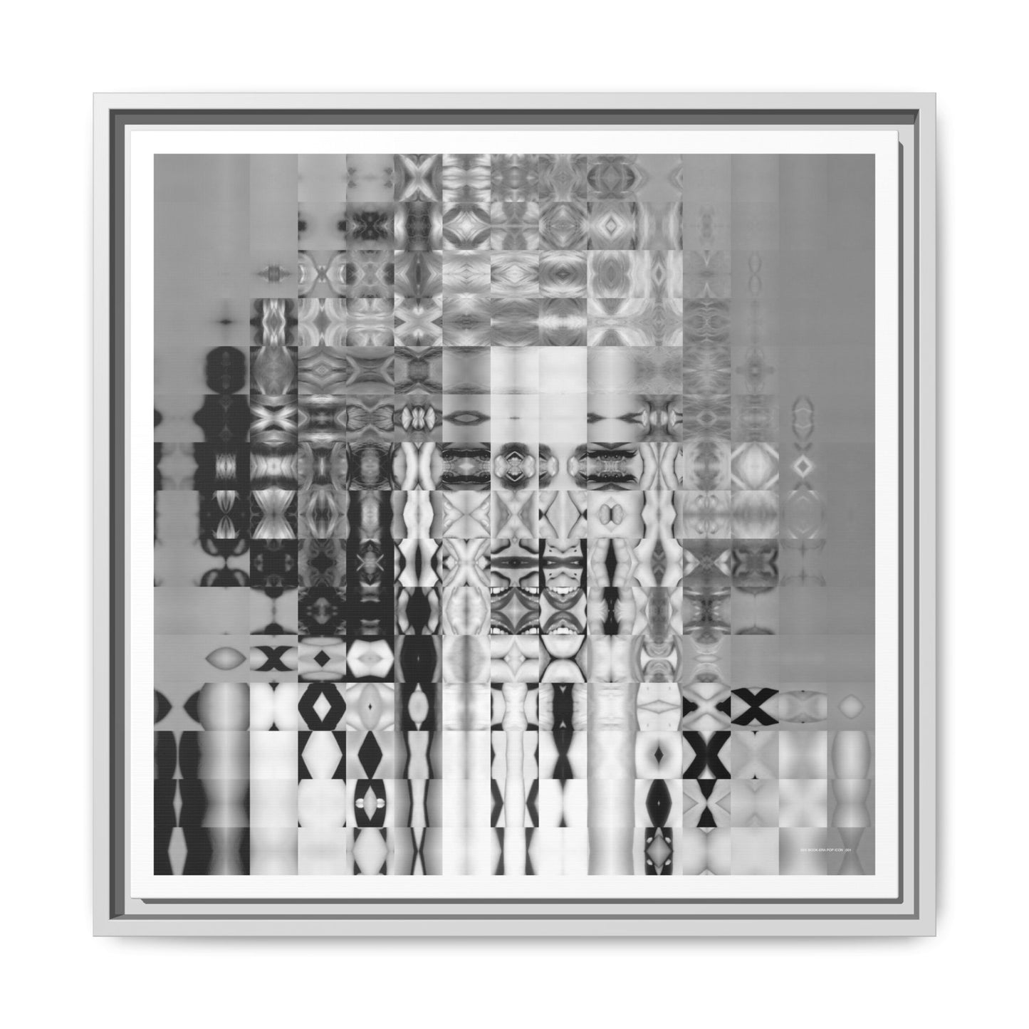 Sex-Book-Era Pop Icon Abstract Portrait Collage Art — Matte Canvas, Framed (Multi-color options)