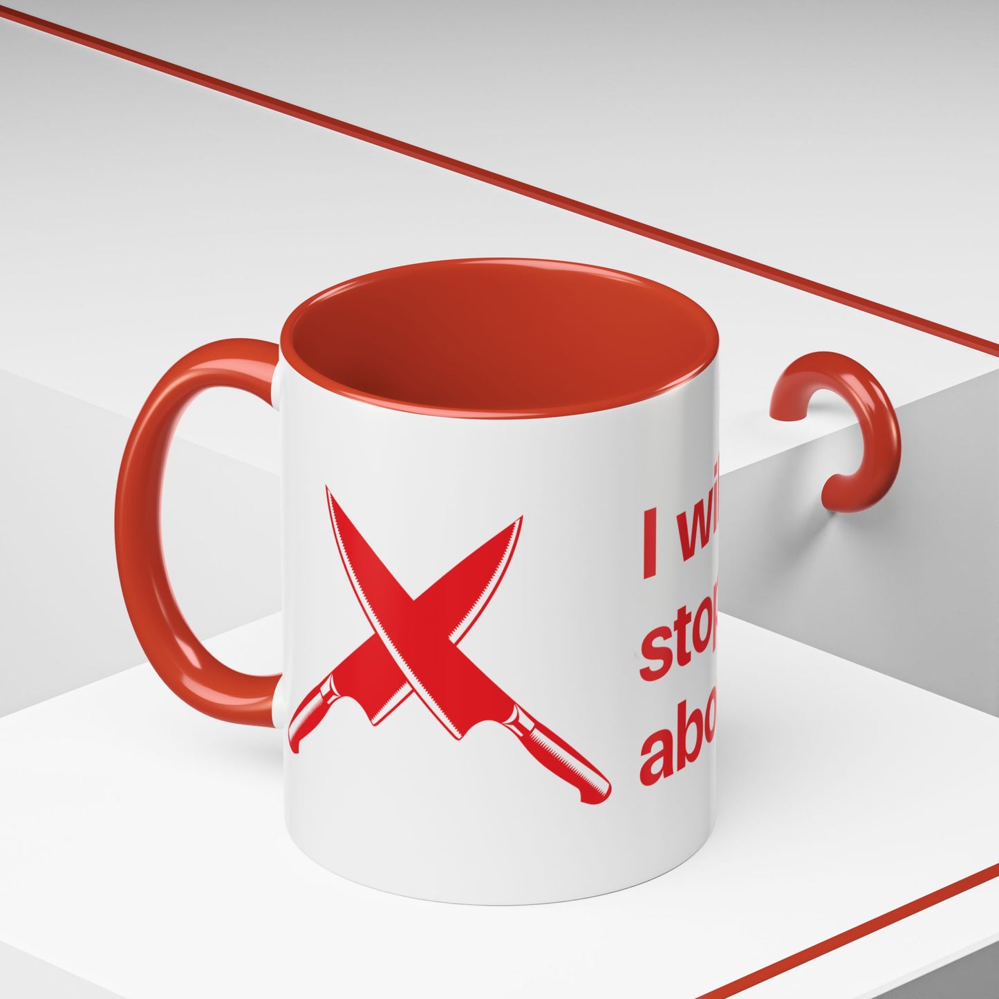 I will never stop worrying about Britney, White with Red Accent Coffee Mug (11, 15oz)