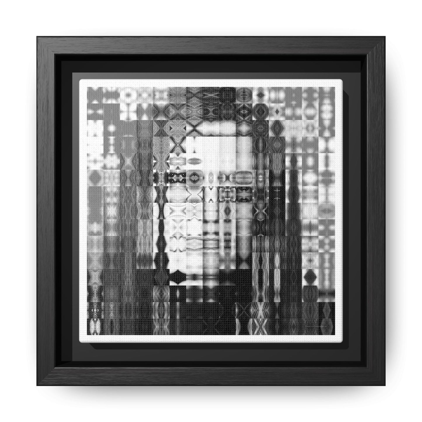 Feminist Icon Gloria Steinem Abstract Portrait Collage Art — Matte Canvas, Framed (Multi-color options)