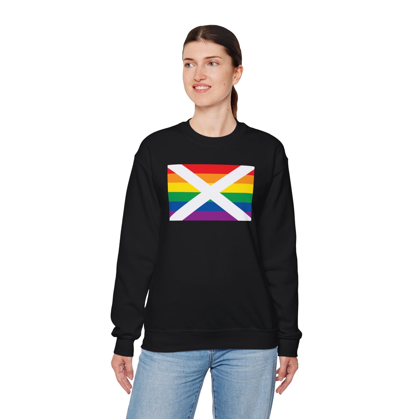 Alabama Rainbow Pride Flag  "UNITED" Unisex Crewneck Sweatshirt