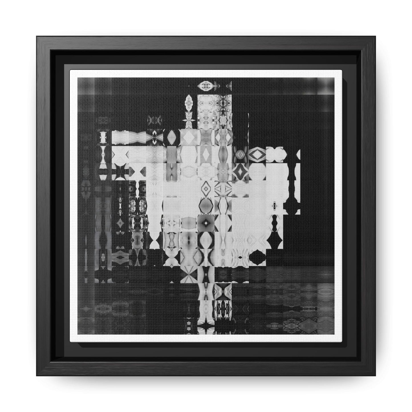 Iconic Hollywood Movie Star Marilyn Monroe, Iconic Flying Skirt Moment, Abstract Portrait Collage Art — Matte Canvas, Framed (Multi-color options)