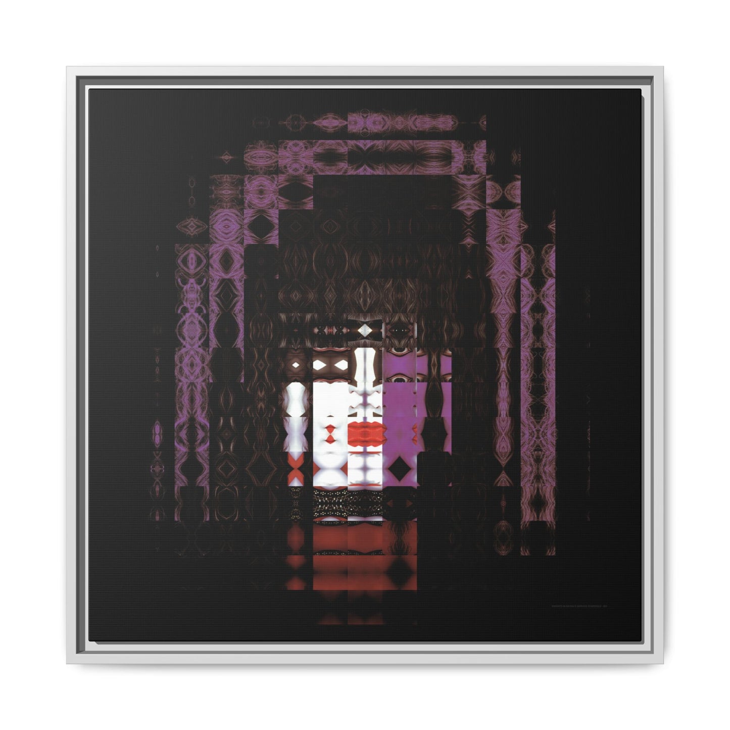 Knights In Satan's Service, Starchild Abstract Portrait Collage Art — Matte Canvas, Framed (Multi-color options)