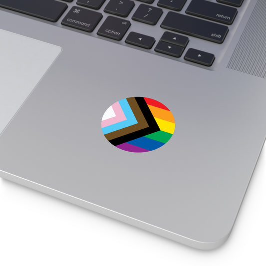 Progress Rainbow Pride Flag Vinyl Stickers
