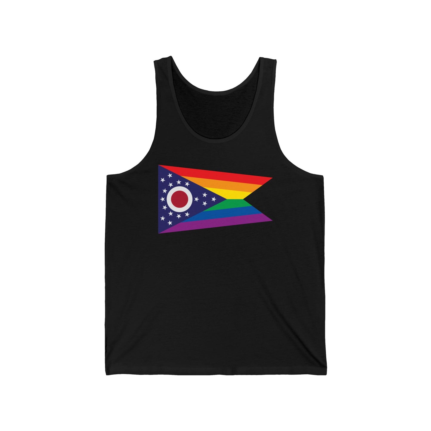 Ohio Rainbow Pride Flag Jersey Tank