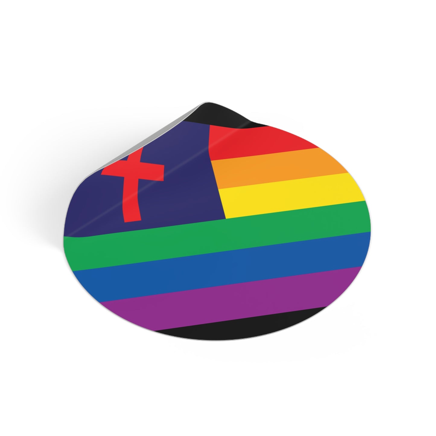 Christian Queer Pride Flag Vinyl Sticker
