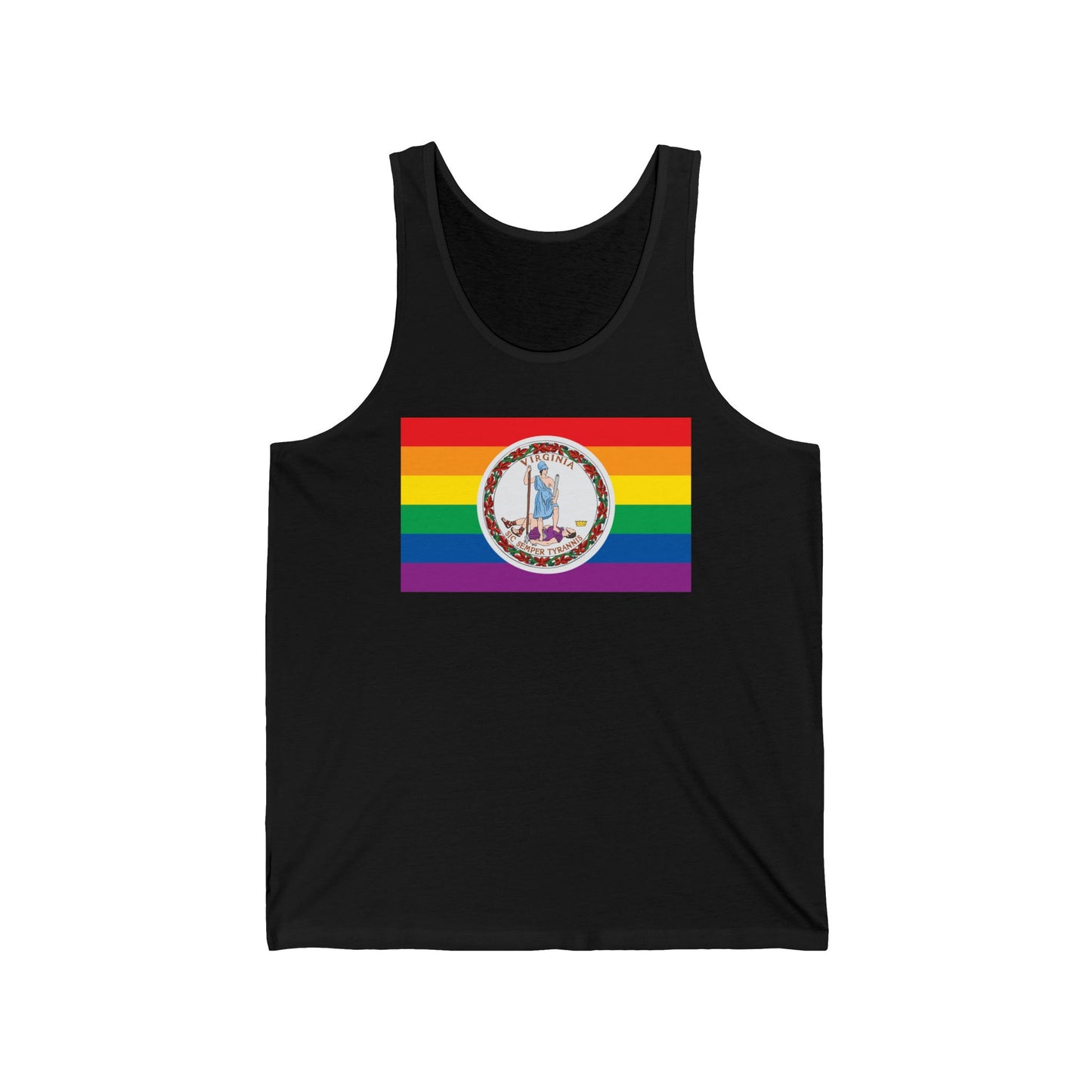 Virginia Rainbow Pride Flag Jersey Tank