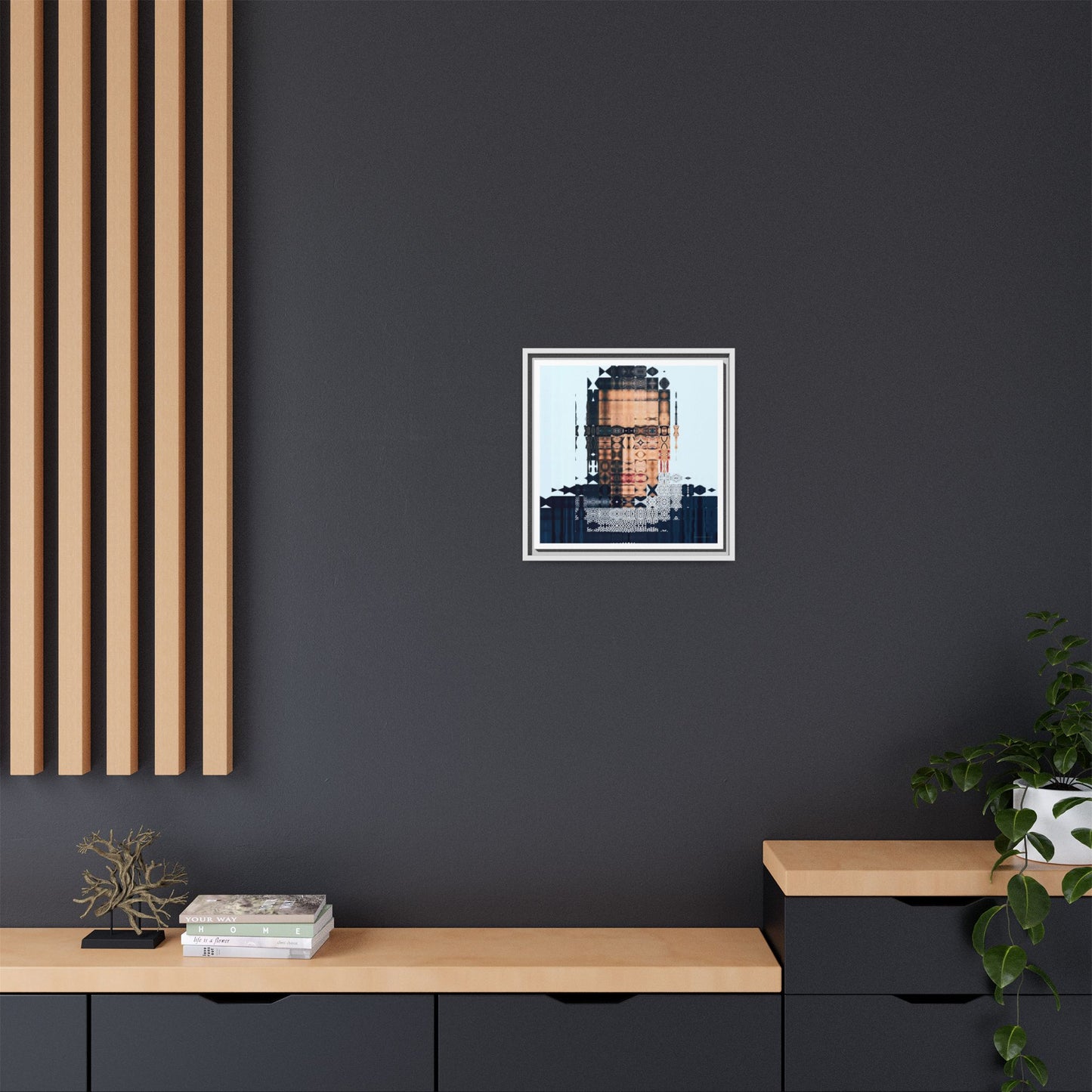 Iconic Feminist, The Notorious RBG, Ruth Bader Ginsburg Abstract Portrait Collage Art — Matte Canvas, Framed (Multi-color options)