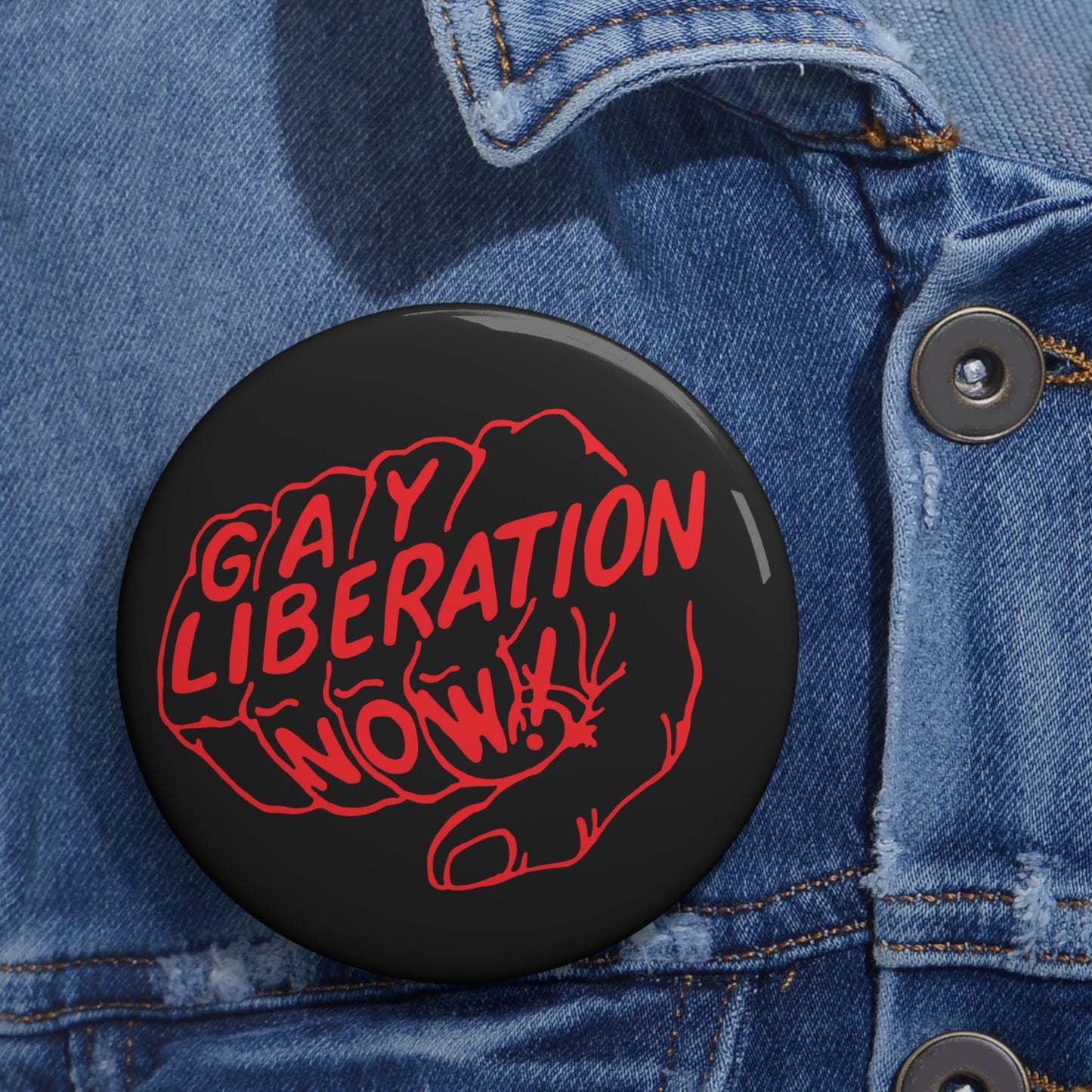 GAY LIBERATION NOW! - Vintage Gay Activism Iconic Pin Button