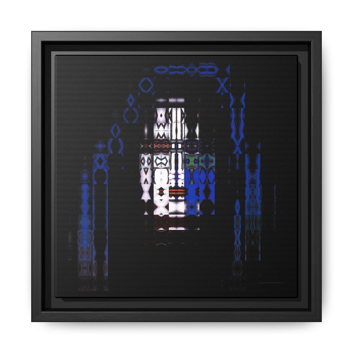 Knights In Satan's Service, SpaceAce Abstract Portrait Collage Art — Matte Canvas, Framed (Multi-color options)