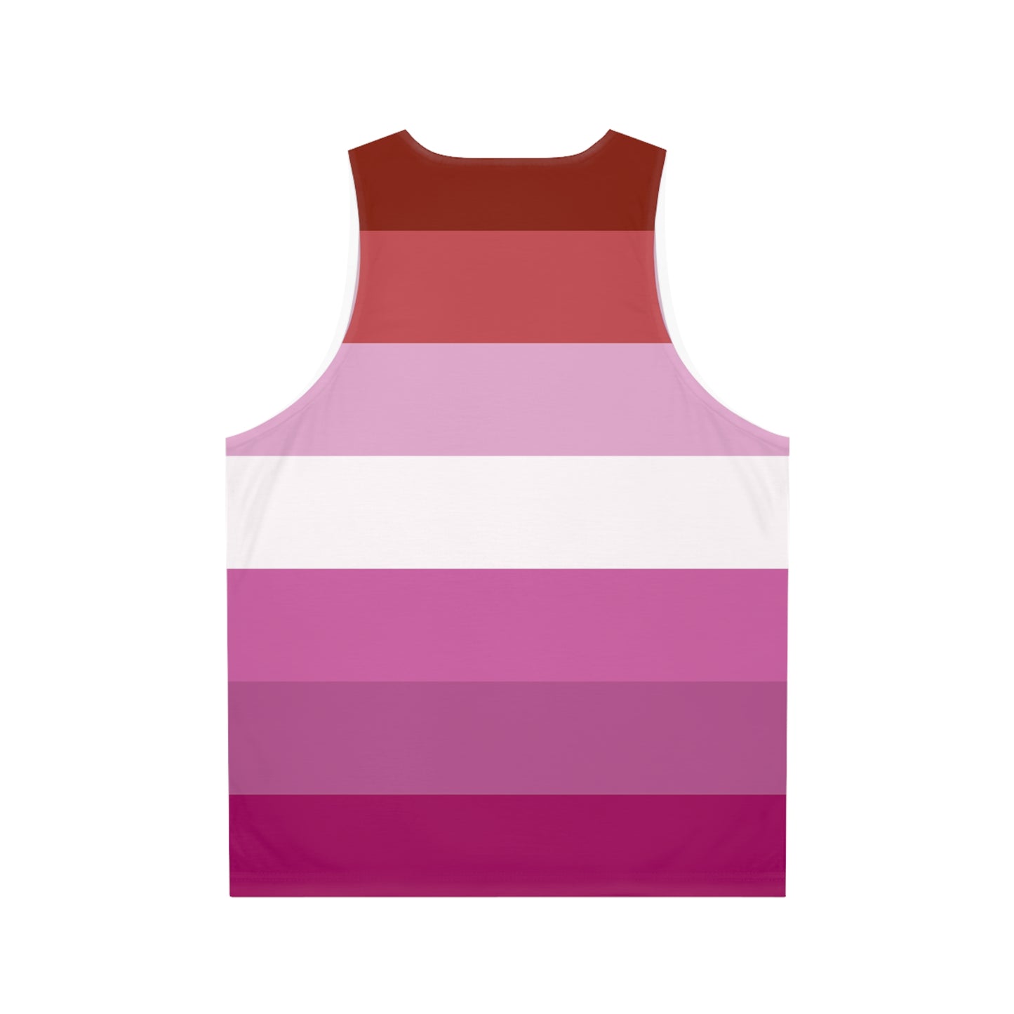 Lipstick Lesbian Pride Tank Top - stripes and lips deco