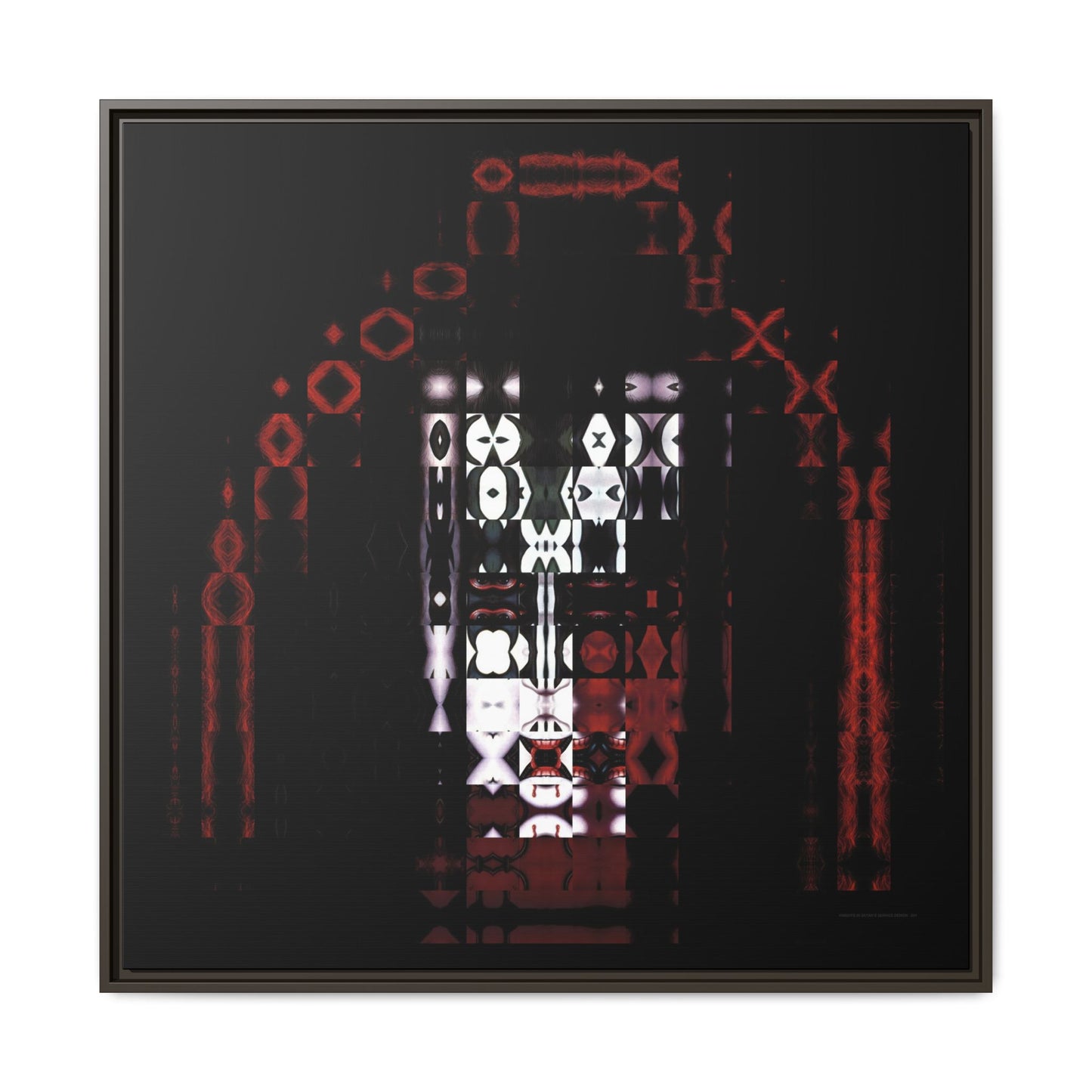Knights In Satan's Service, Demon Abstract Portrait Collage Art — Matte Canvas, Framed (Multi-color options)