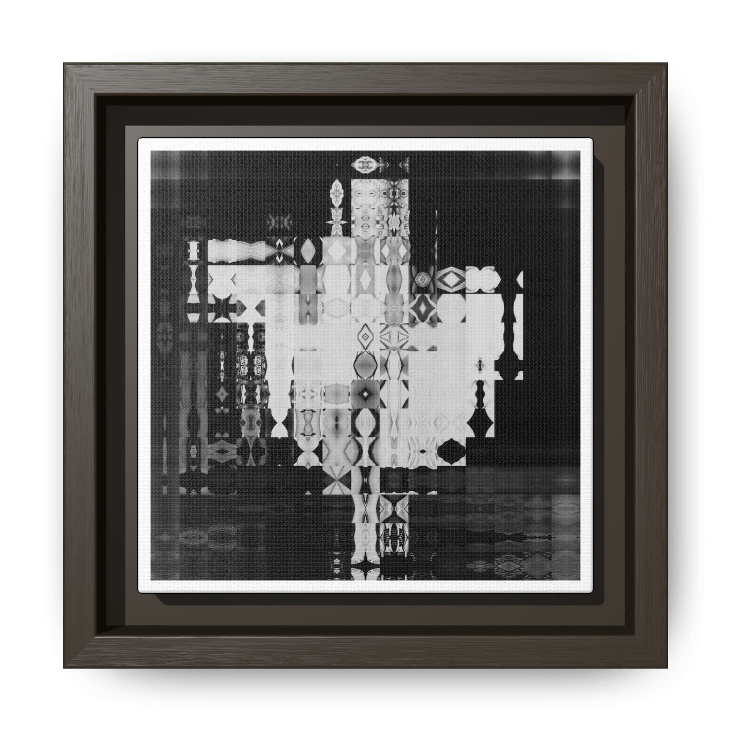 Iconic Hollywood Movie Star Marilyn Monroe, Iconic Flying Skirt Moment, Abstract Portrait Collage Art — Matte Canvas, Framed (Multi-color options)