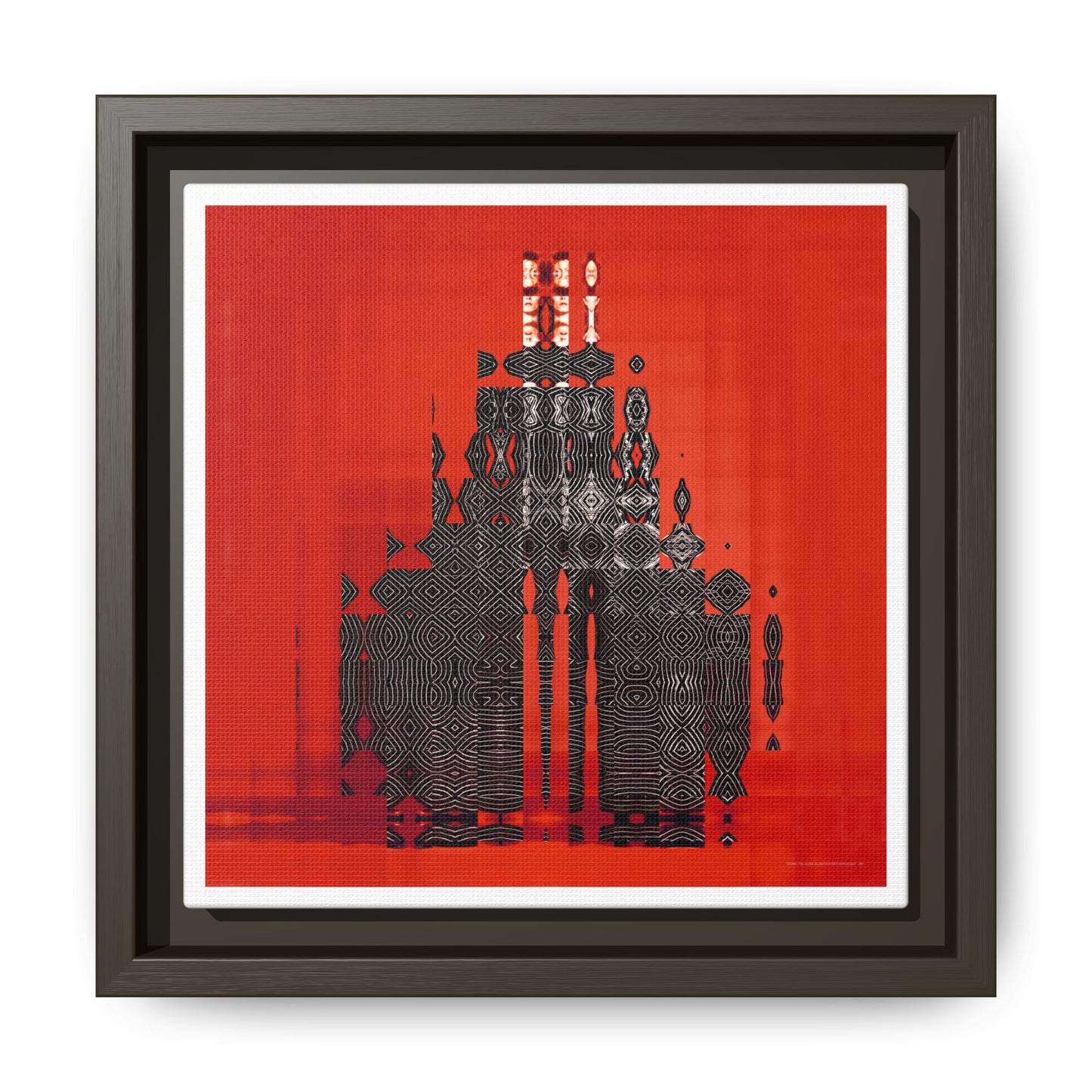 Iconic 70s Alien Glam Rocker Spacesuit Abstract Portrait Collage Art — Matte Canvas, Framed (Multi-color options)