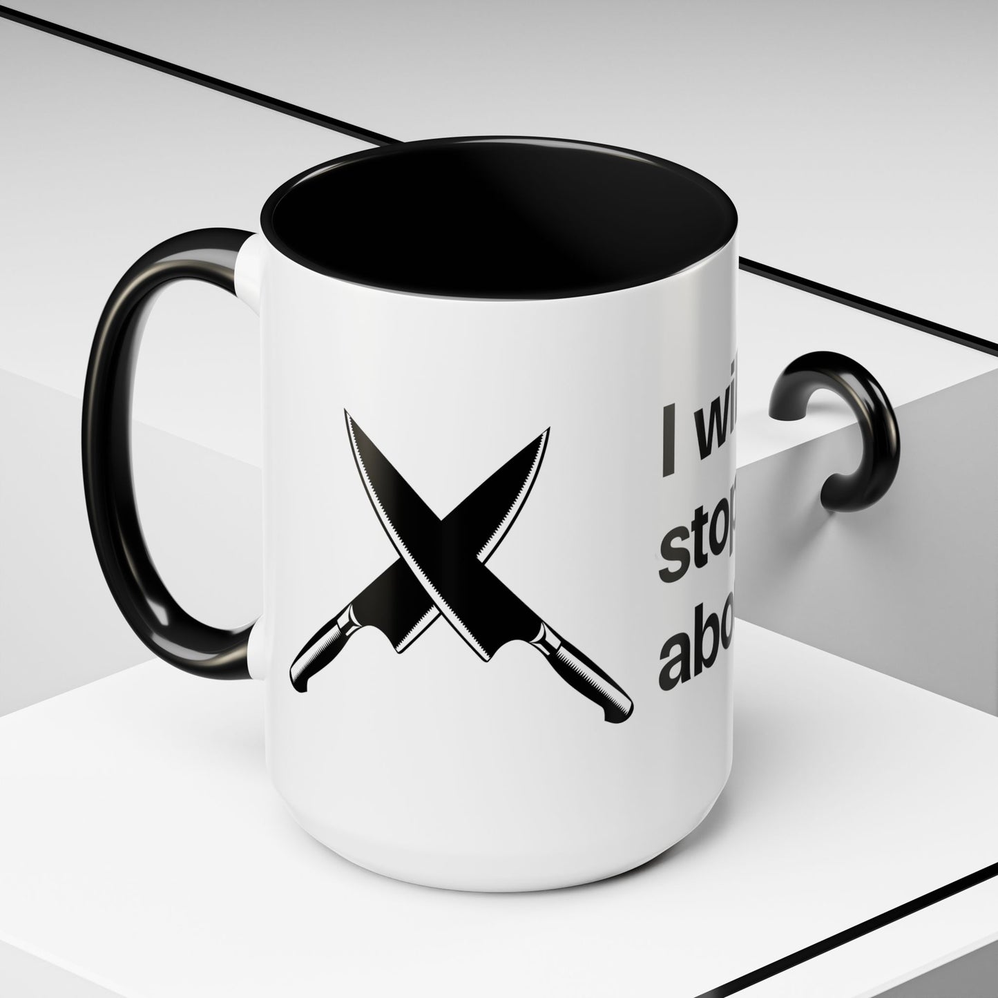 I will never stop worrying about Britney, White with Black Accent Coffee Mug (11, 15oz)