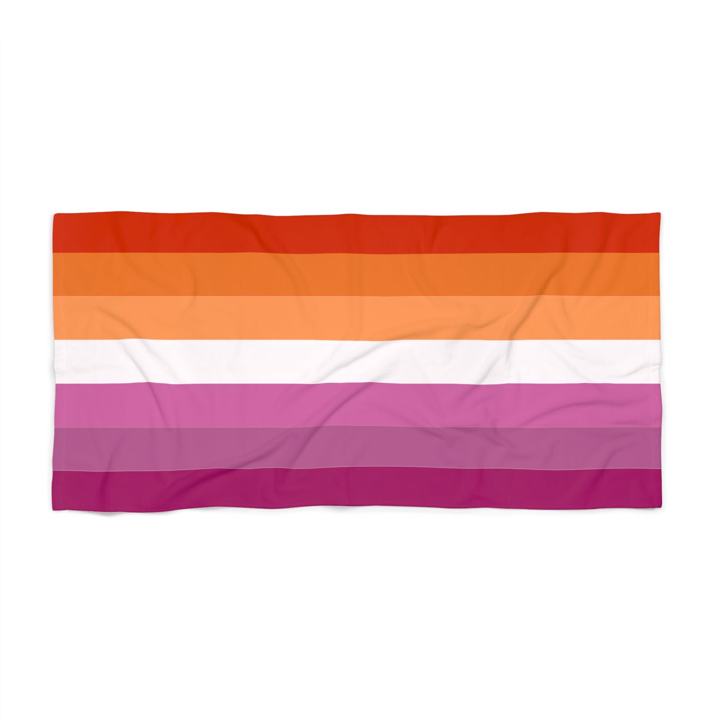 Lesbian Pride Pride Flag Beach Towel - horizontal stripe deco