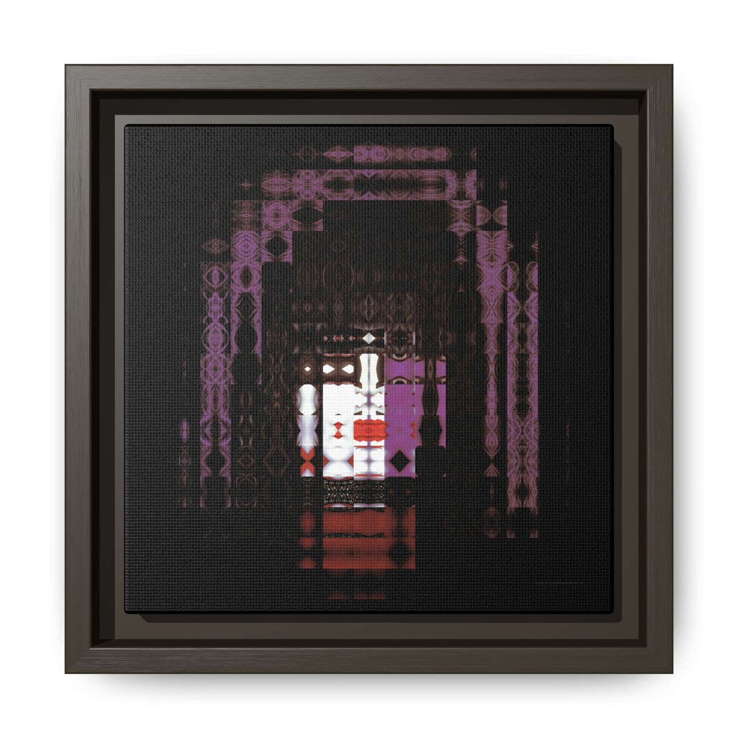 Knights In Satan's Service, Starchild Abstract Portrait Collage Art — Matte Canvas, Framed (Multi-color options)