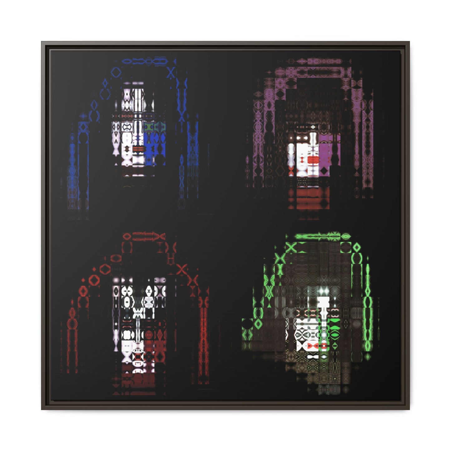 Knights In Satan's Service, Band Portrait Collage Art — Matte Canvas, Framed (Multi-color options)