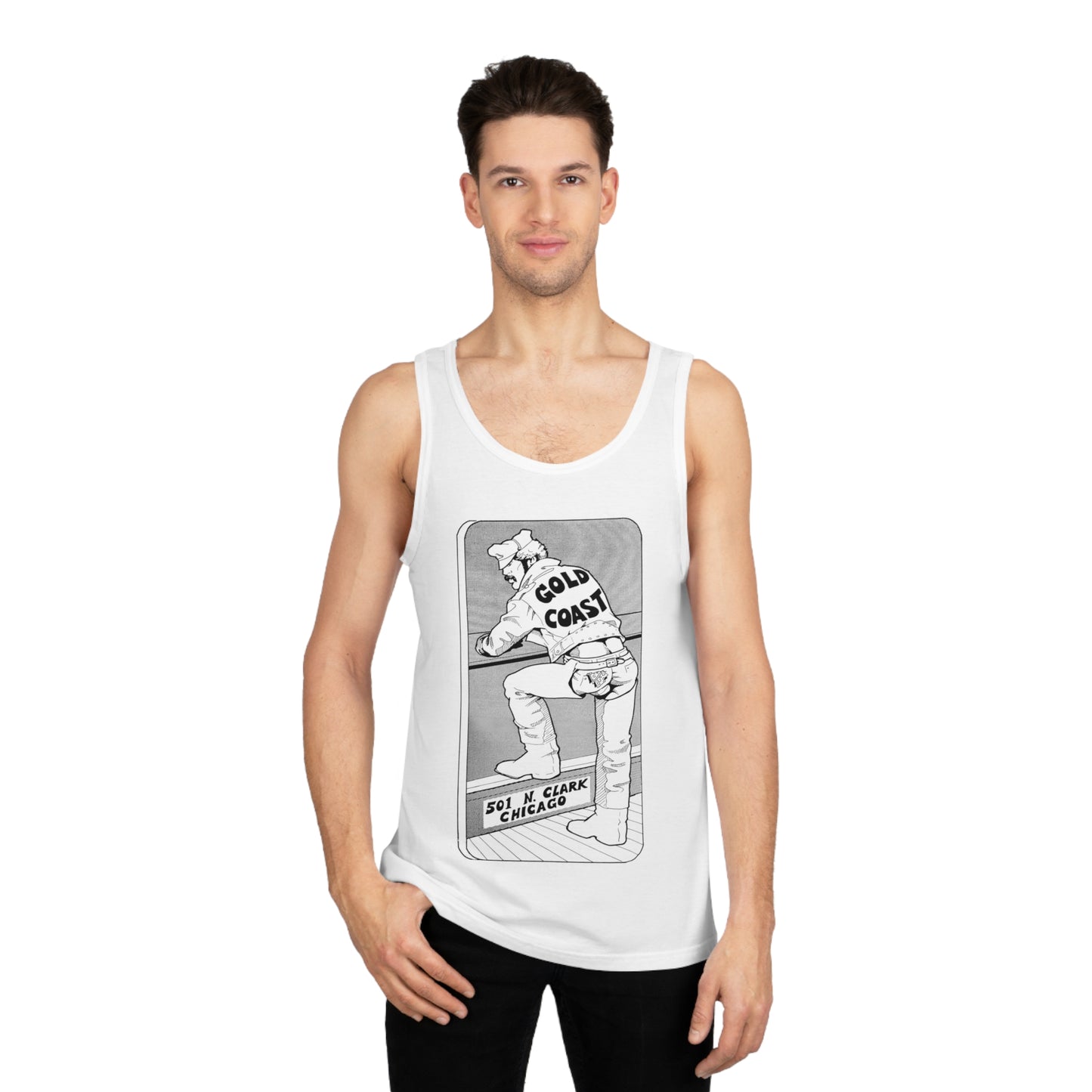 Gold Coast Chicago Tank Top, Leather Daddy in Chaps