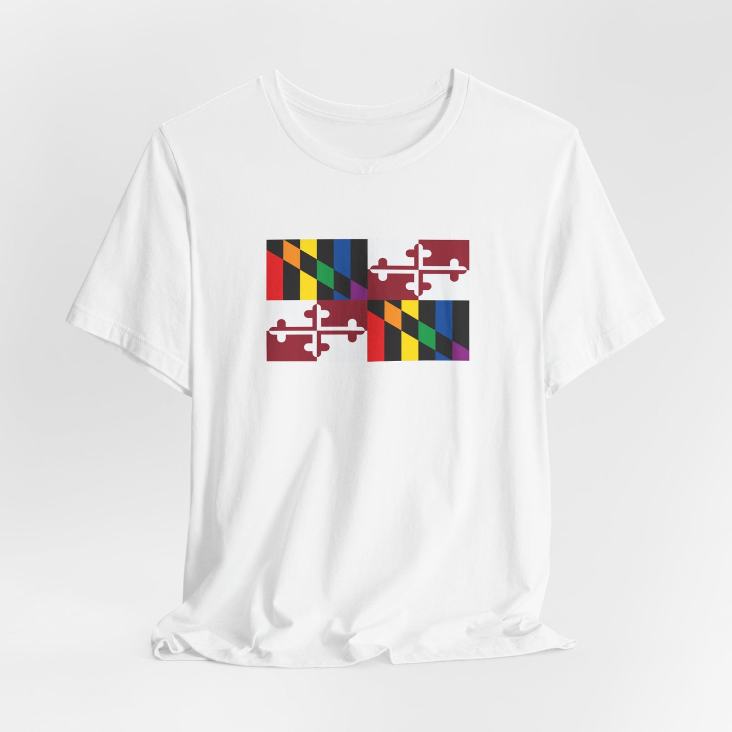 Maryland Rainbow Pride Flag T-shirt, Several Color Options