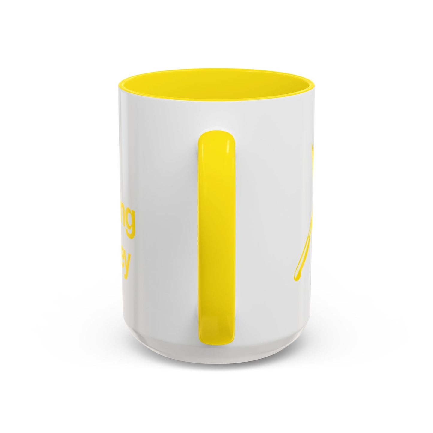 I will never stop worrying about Britney, White with Yellow Accent Coffee Mug (11, 15oz)