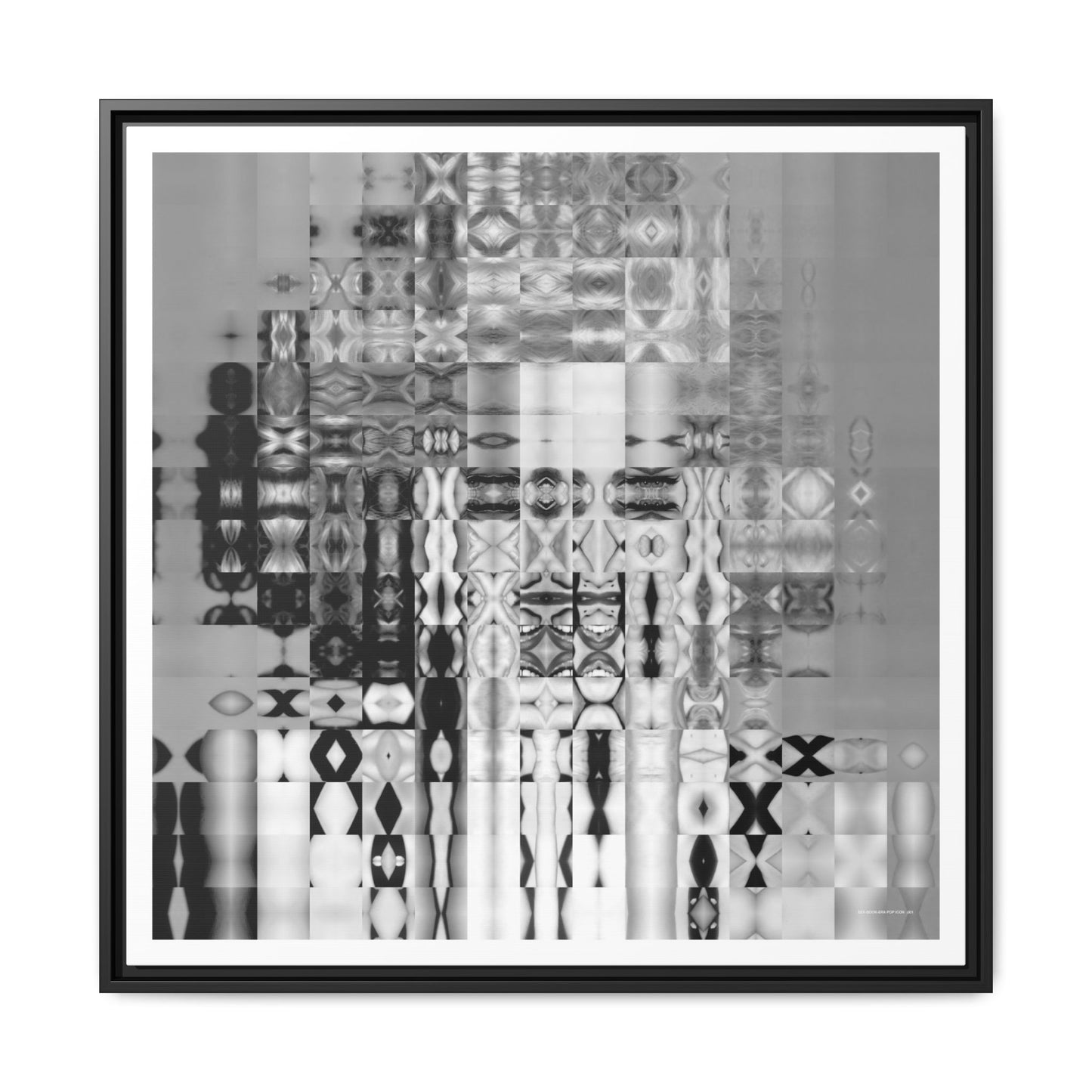 Sex-Book-Era Pop Icon Abstract Portrait Collage Art — Matte Canvas, Framed (Multi-color options)