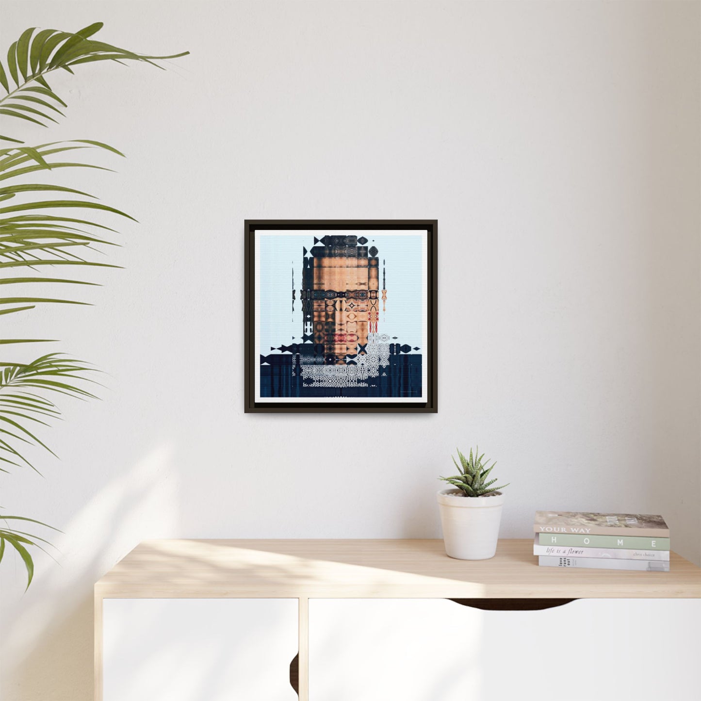 Iconic Feminist, The Notorious RBG, Ruth Bader Ginsburg Abstract Portrait Collage Art — Matte Canvas, Framed (Multi-color options)