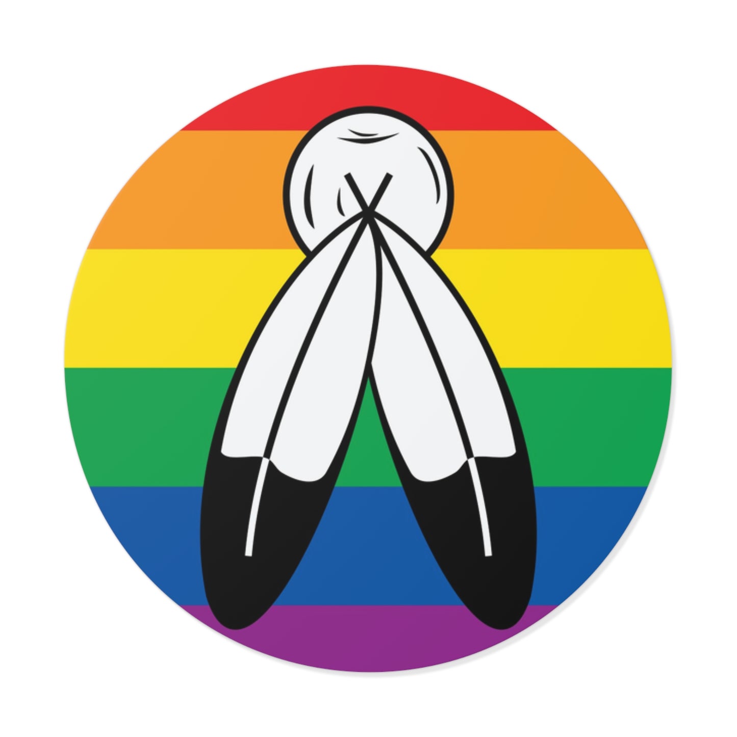 Two-Spirit Rainbow Pride Flag Vinyl Stickers