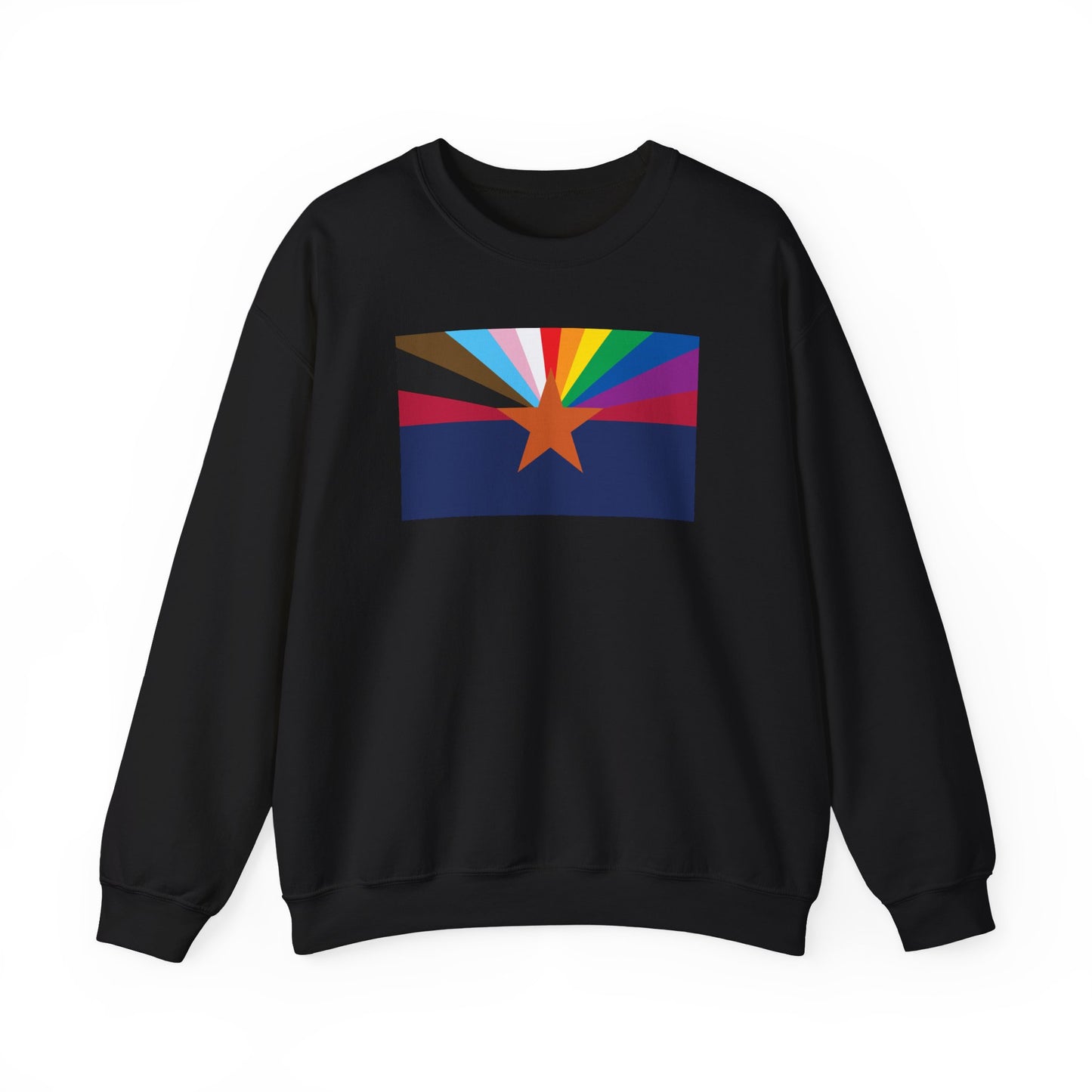 Arizona Rainbow Pride Flag Unisex Crewneck Sweatshirt—White, Black or Light Pink