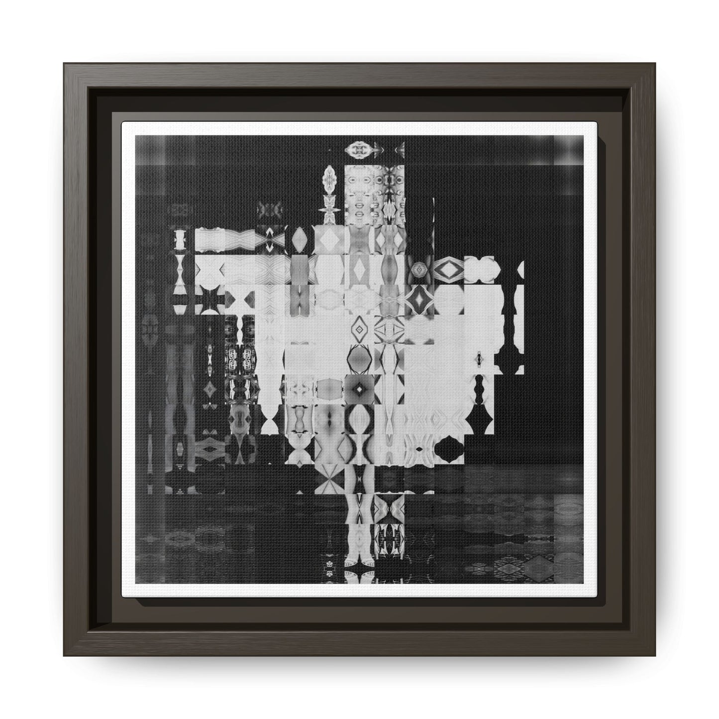 Iconic Hollywood Movie Star Marilyn Monroe, Iconic Flying Skirt Moment, Abstract Portrait Collage Art — Matte Canvas, Framed (Multi-color options)