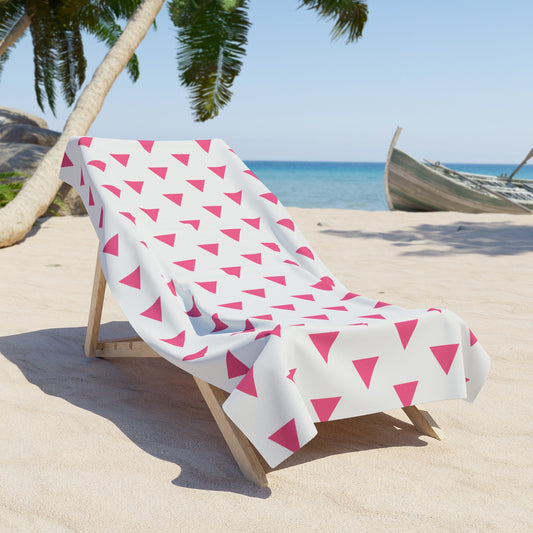 Pink Triangle Beach Towel