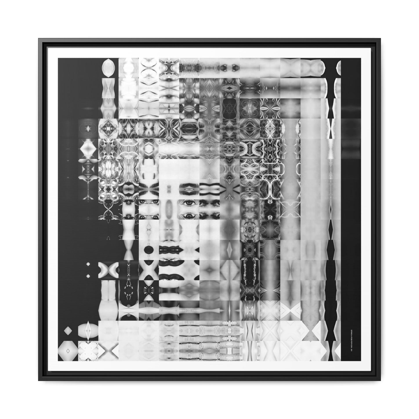 Strike-a-Pose Pop Icon Abstract Portrait Collage Art — Matte Canvas, Framed (Multi-color options)