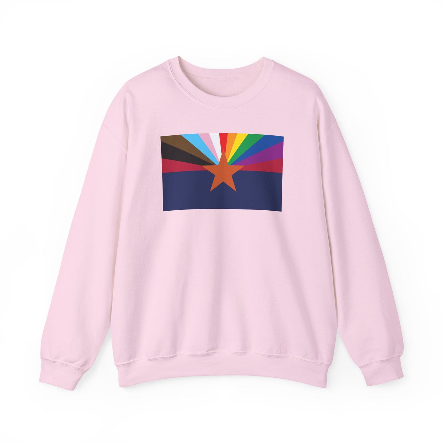 Arizona Rainbow Pride Flag Unisex Crewneck Sweatshirt—White, Black or Light Pink