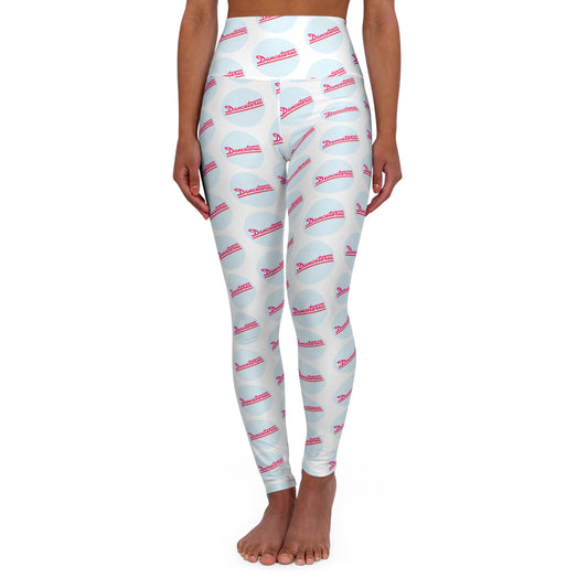 Danceteria High Waisted Yoga Leggings, All Over Print Deco