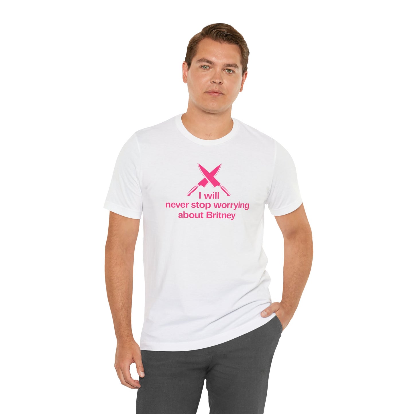 I will never stop worrying about Britney, Britney Spears T-shirt, Black and Pink T-shirt Color Options