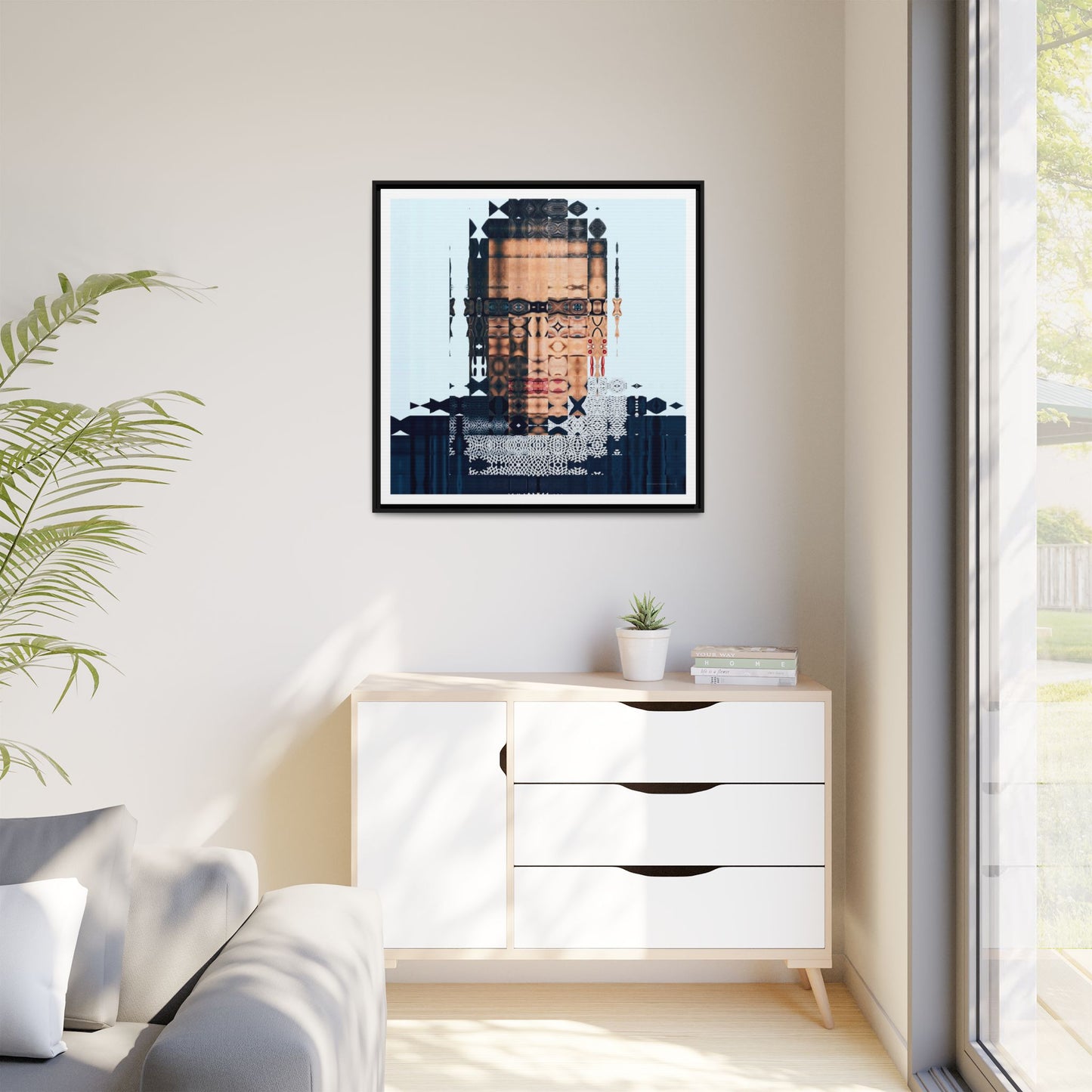 Iconic Feminist, The Notorious RBG, Ruth Bader Ginsburg Abstract Portrait Collage Art — Matte Canvas, Framed (Multi-color options)