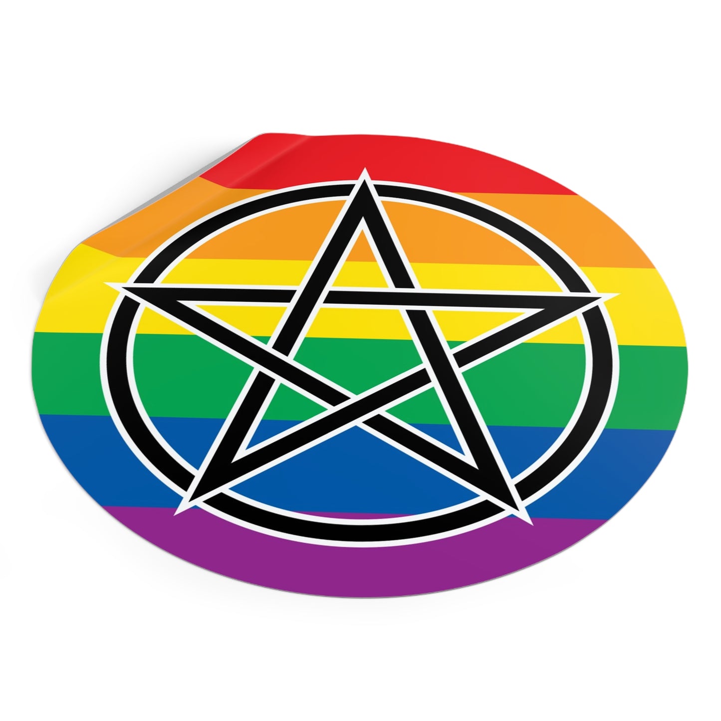 Pagan Queer Pride Flag Vinyl Sticker