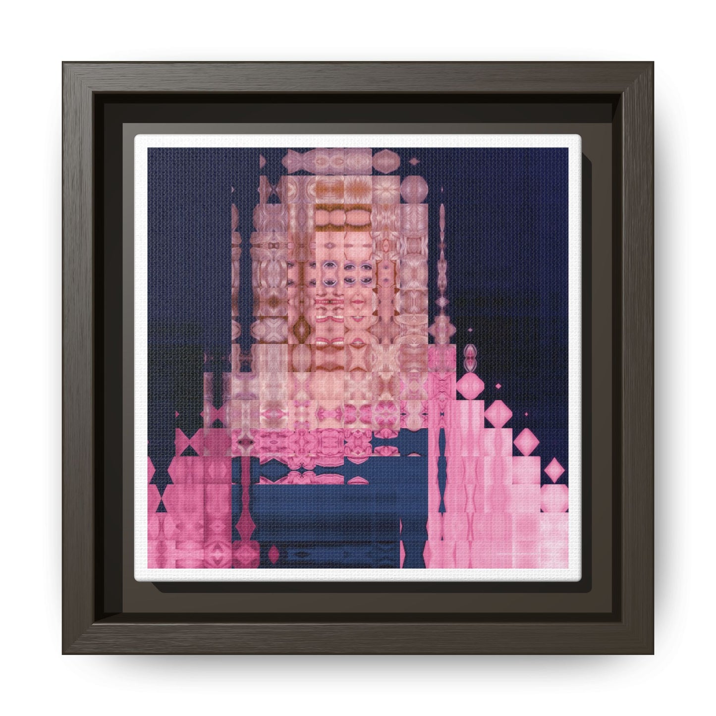 Iconic Big Blonde Wig Energy: Queen of Country Abstract Portrait Collage Art — Matte Canvas, Framed (Multi-color options)