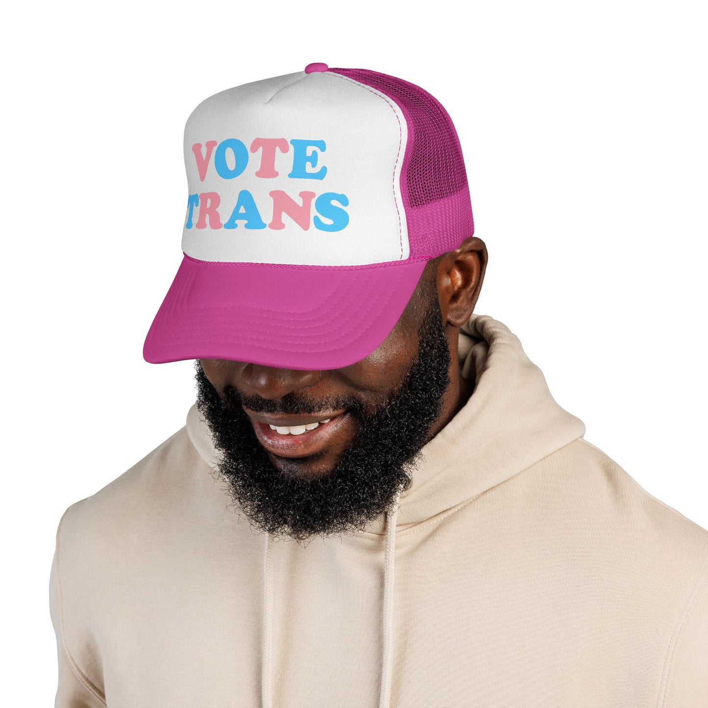 VOTE TRANS Trucker Cap — Pro-Trans Rights Statement Hat