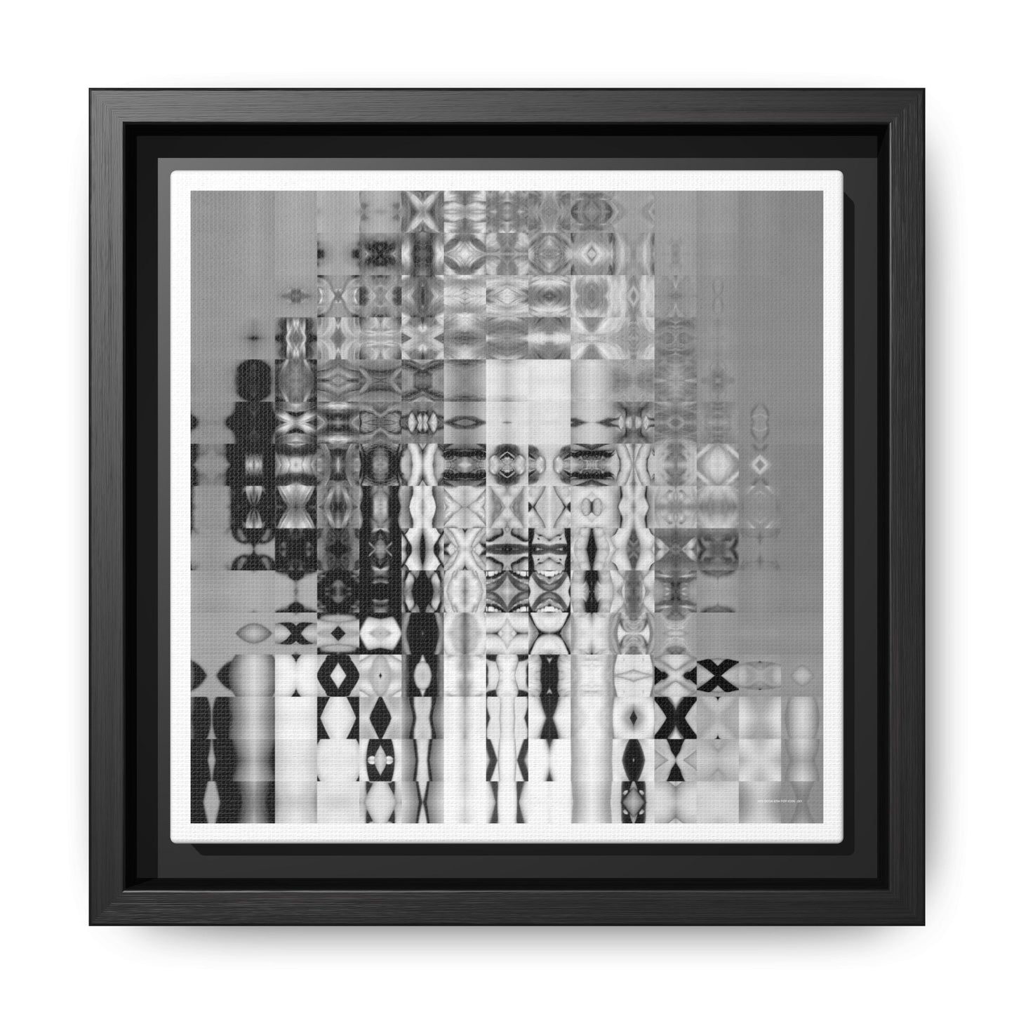 Sex-Book-Era Pop Icon Abstract Portrait Collage Art — Matte Canvas, Framed (Multi-color options)