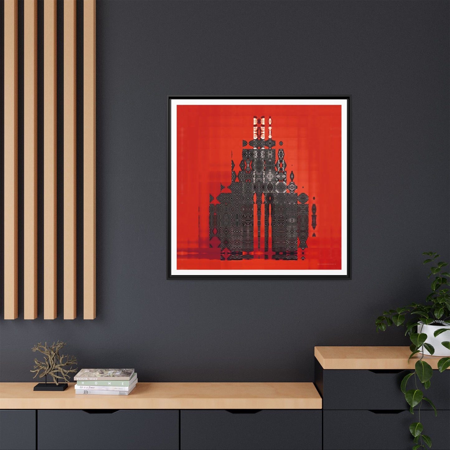 Iconic 70s Alien Glam Rocker Spacesuit Abstract Portrait Collage Art — Matte Canvas, Framed (Multi-color options)