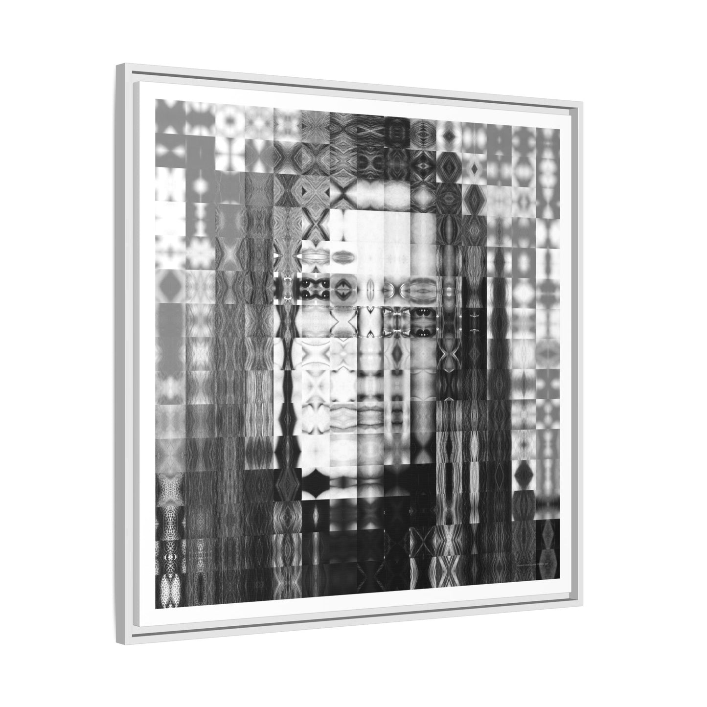 Feminist Icon Gloria Steinem Abstract Portrait Collage Art — Matte Canvas, Framed (Multi-color options)