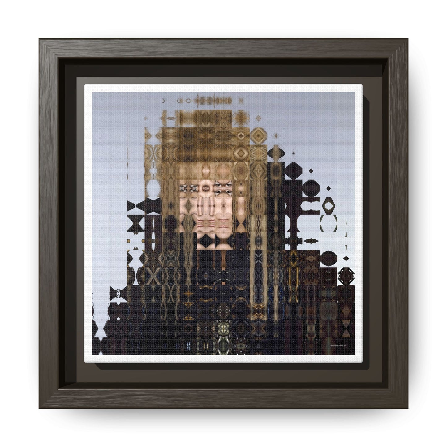 Iconic Goblin King Abstract Portrait Collage Art — Matte Canvas, Framed (Multi-color options)