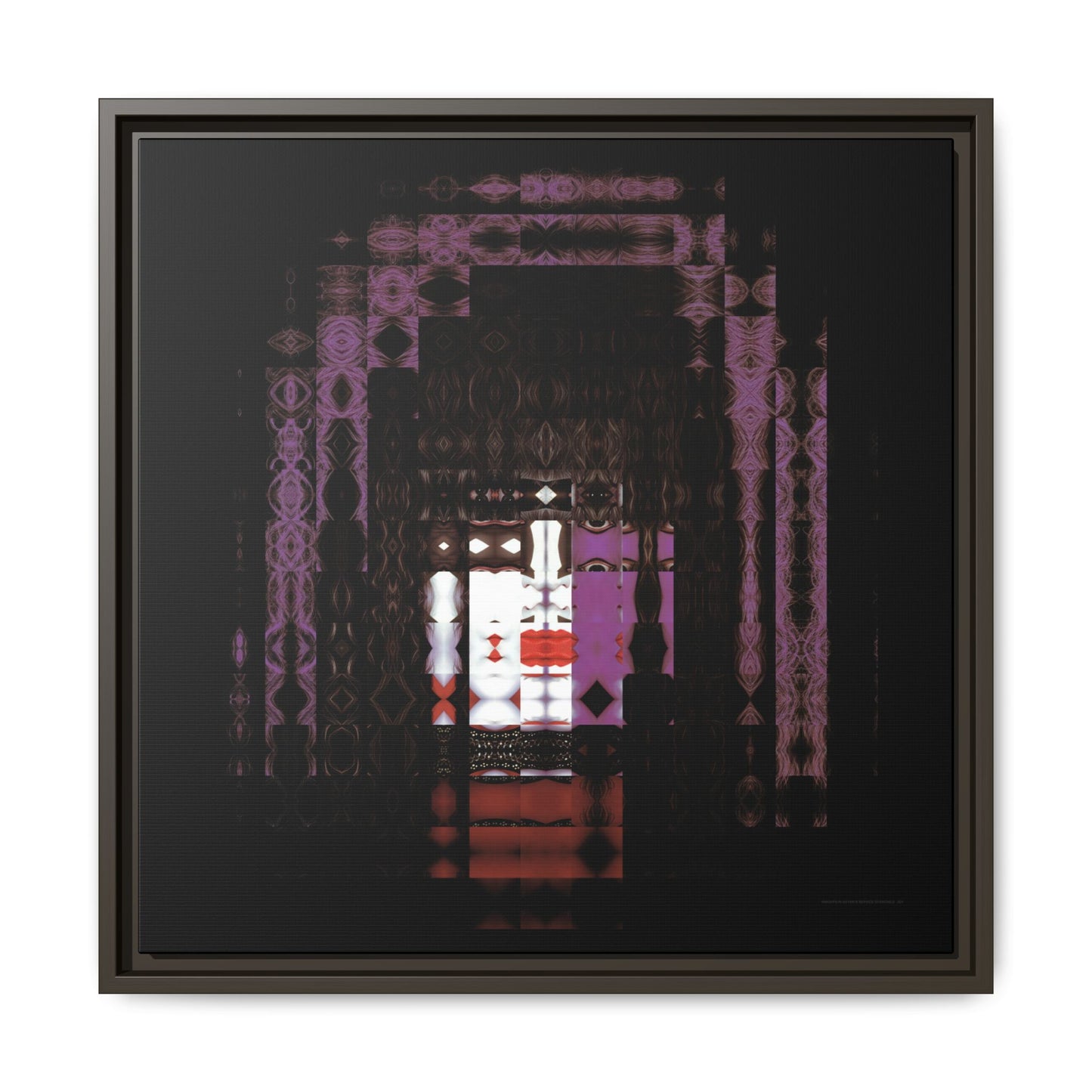 Knights In Satan's Service, Starchild Abstract Portrait Collage Art — Matte Canvas, Framed (Multi-color options)