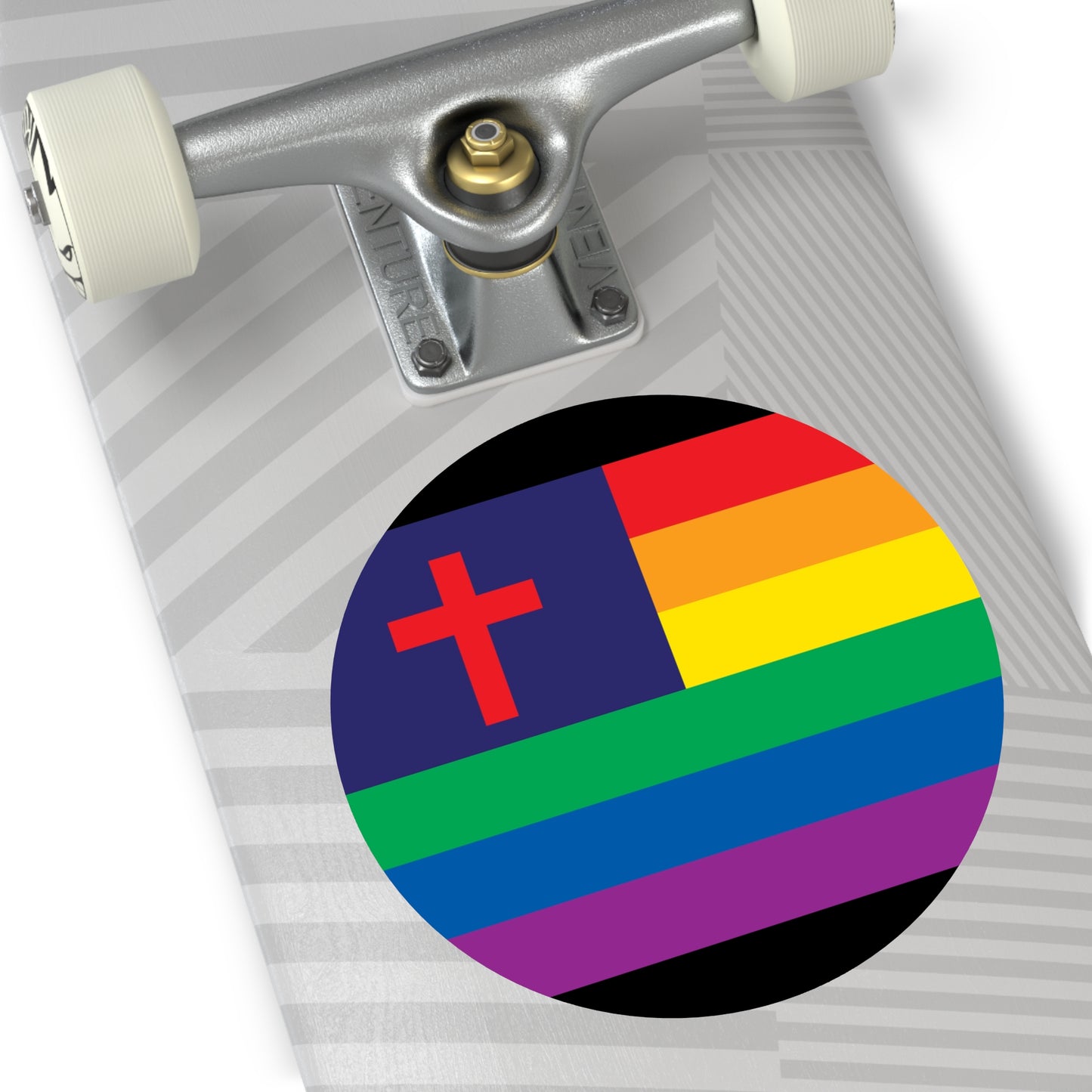 Christian Queer Pride Flag Vinyl Sticker