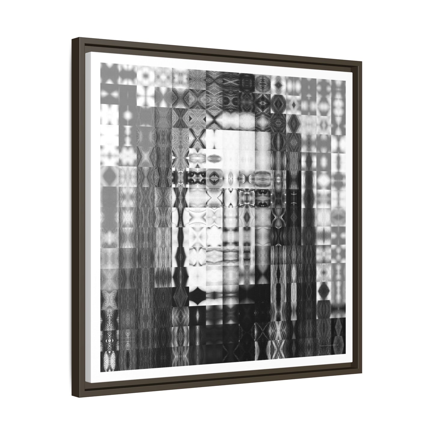 Feminist Icon Gloria Steinem Abstract Portrait Collage Art — Matte Canvas, Framed (Multi-color options)